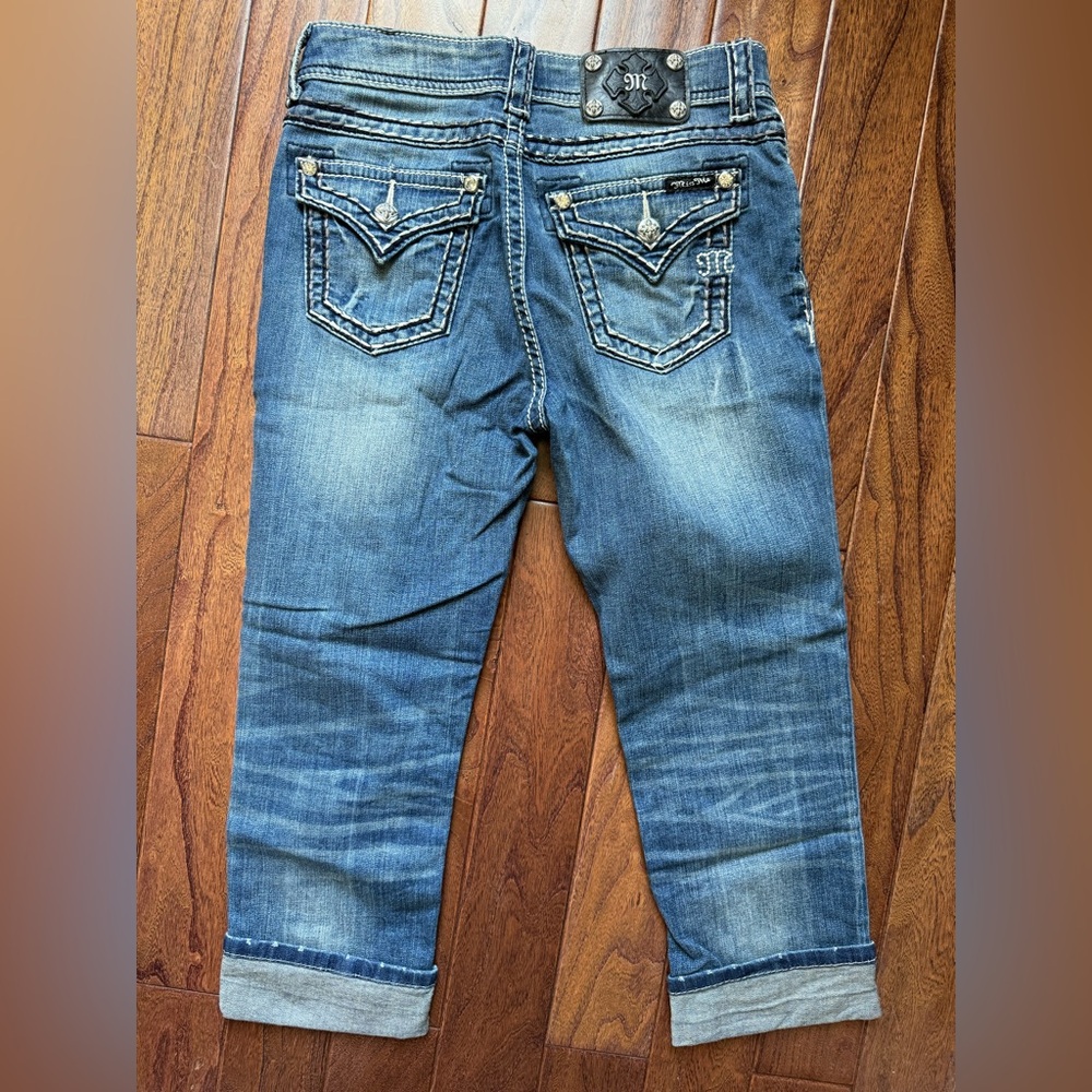 Miss Me Boyfriend Capri Jean Size 25 - Picture 3 of 4
